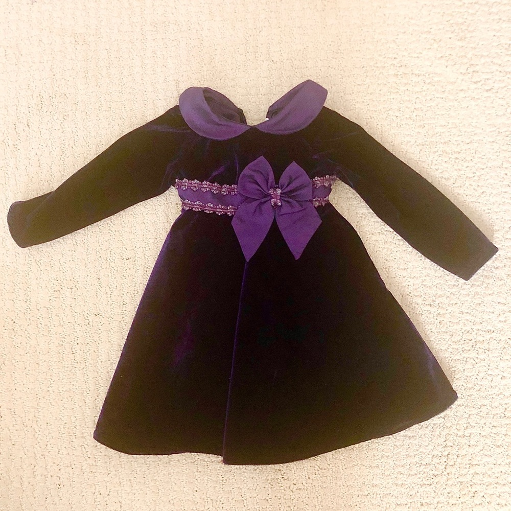 Sophie Rose Purple Velvet Dress